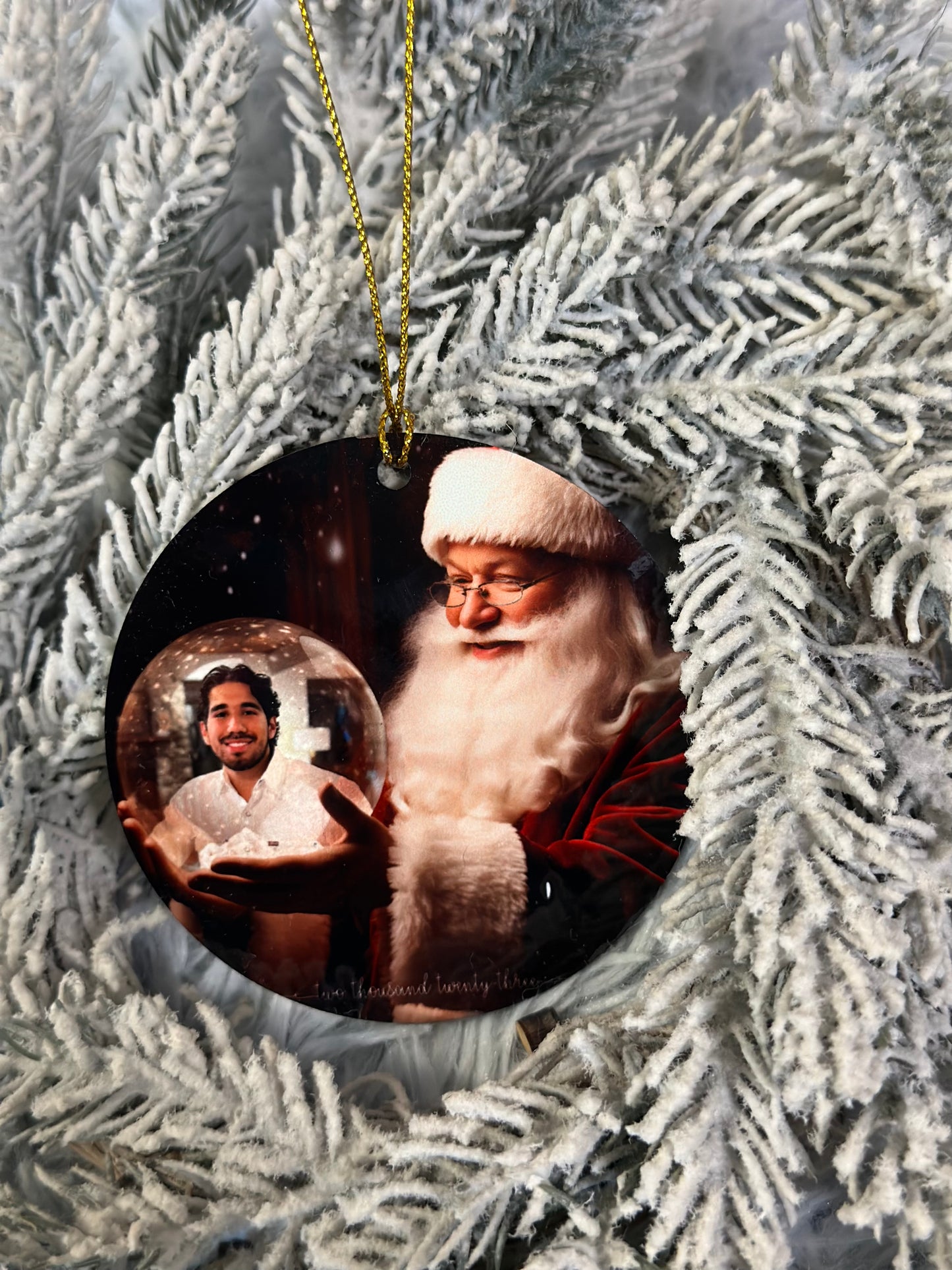 Santa photo ornament