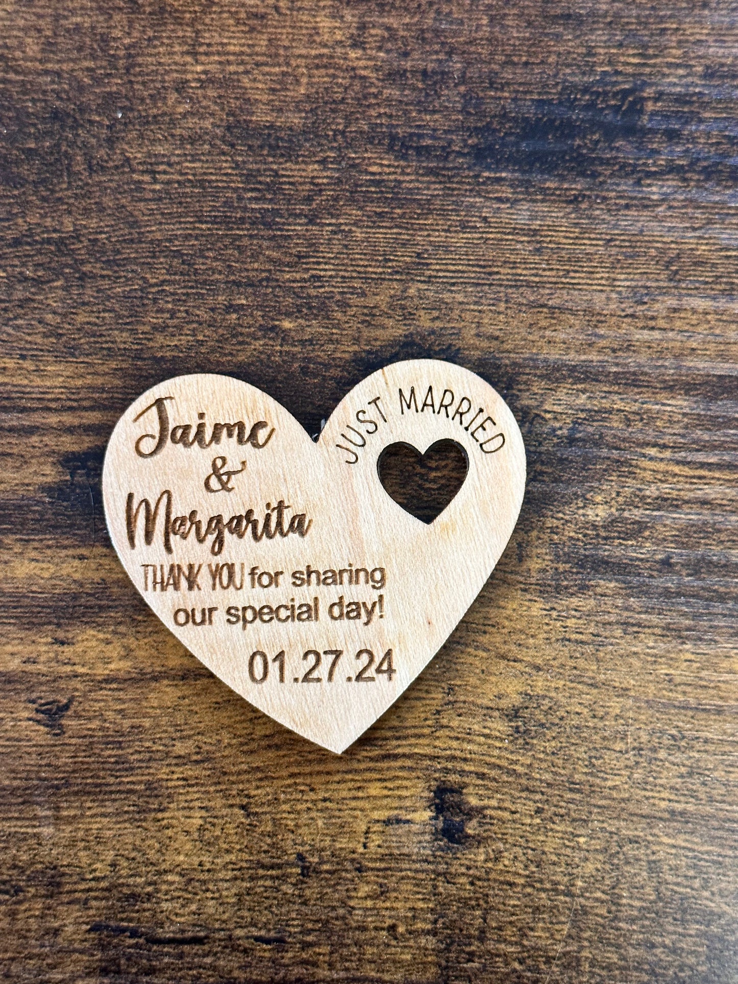 Wedding Heart Tag