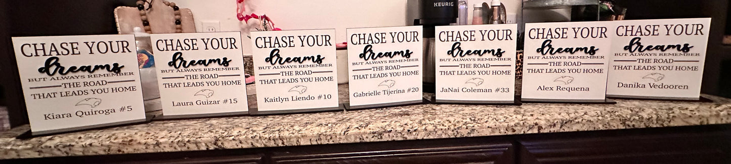 Chase your dreams sign