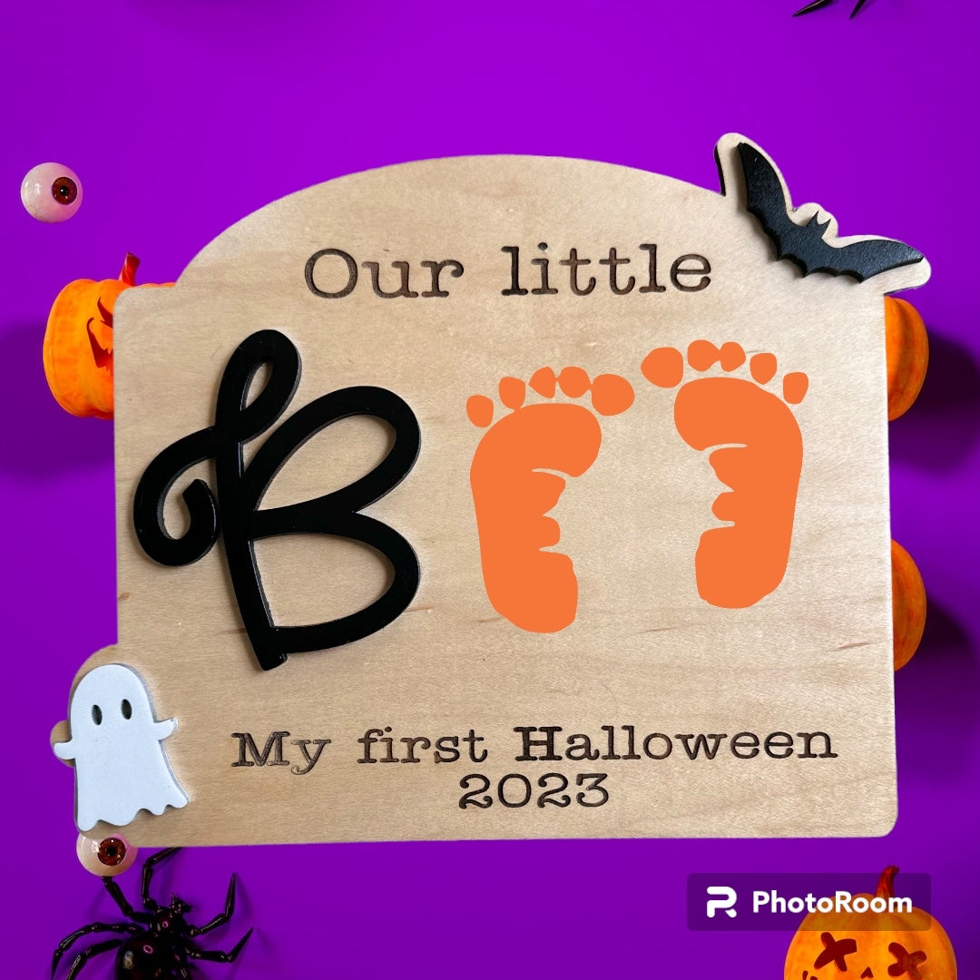 Our Little Boo sign