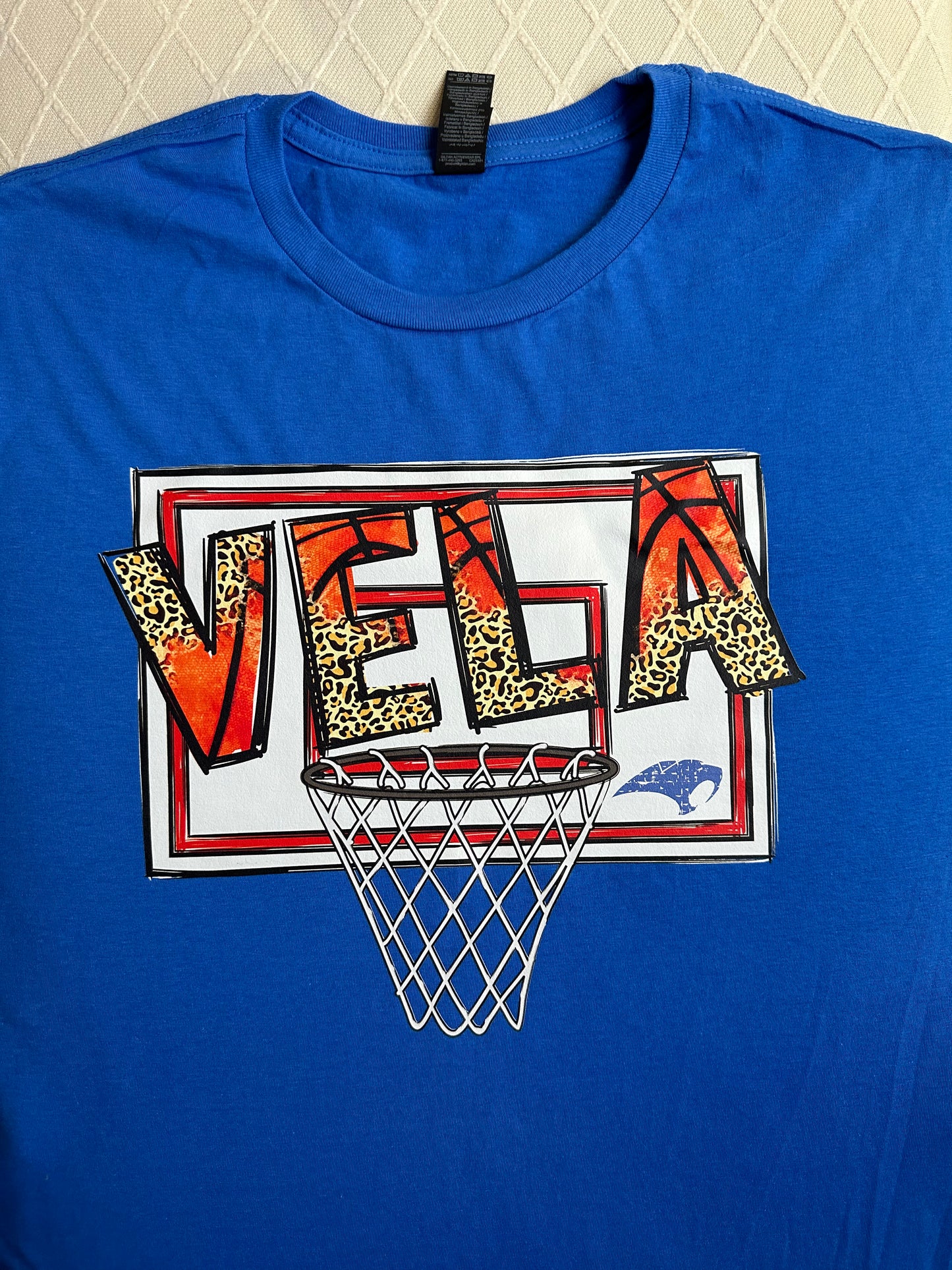 Basketball shirt with team name