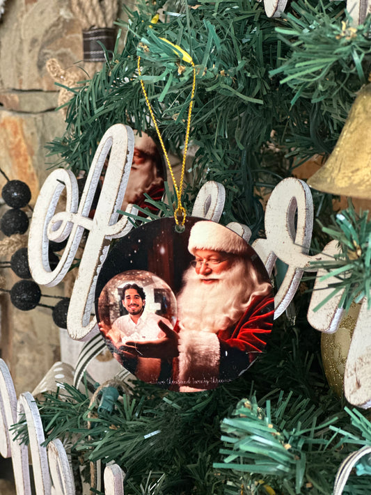 Santa photo ornament