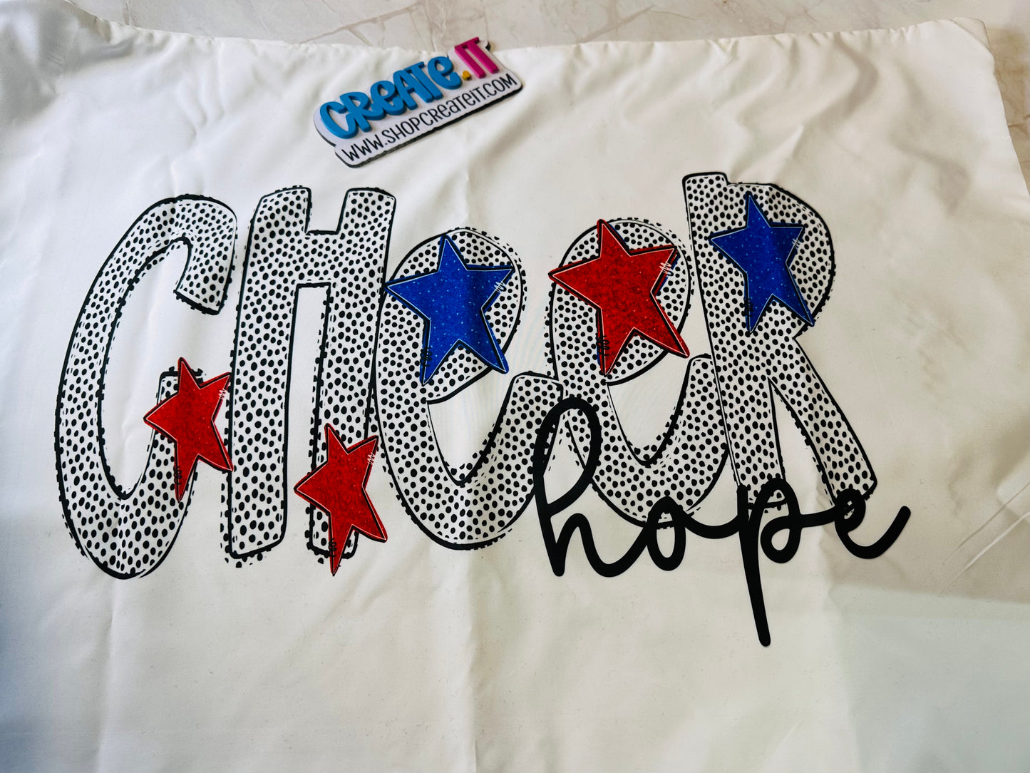 cheer pillowcase with name