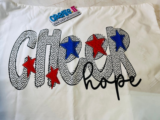 cheer pillowcase with name