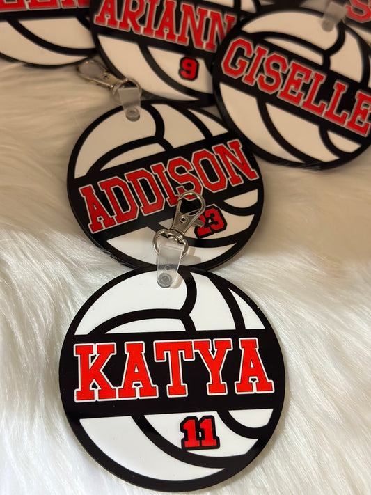 Volleyball  name tag