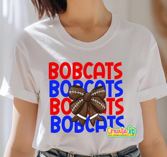 Football Bow ripple name shirt