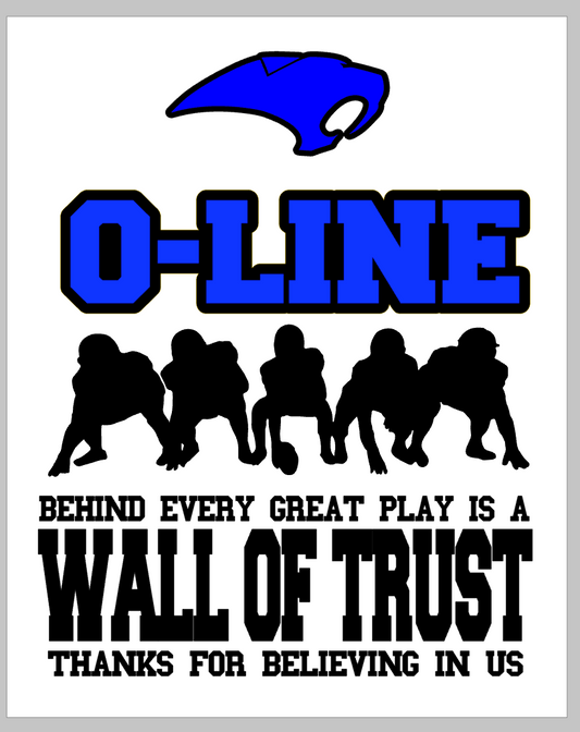 O-Line wall of trust sign