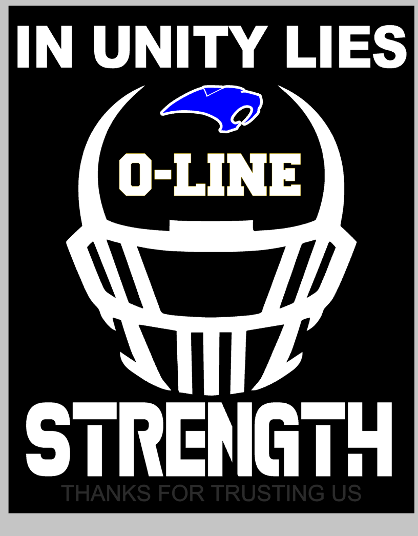 O-Line- In Unity Lies Strength  sign