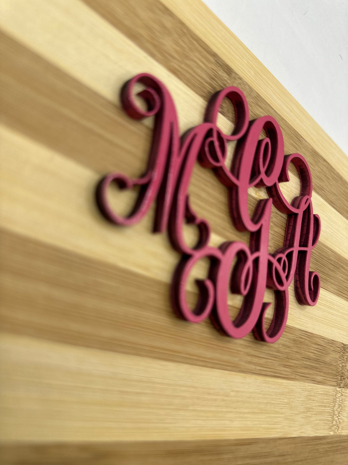 3 letter monogram wood sign