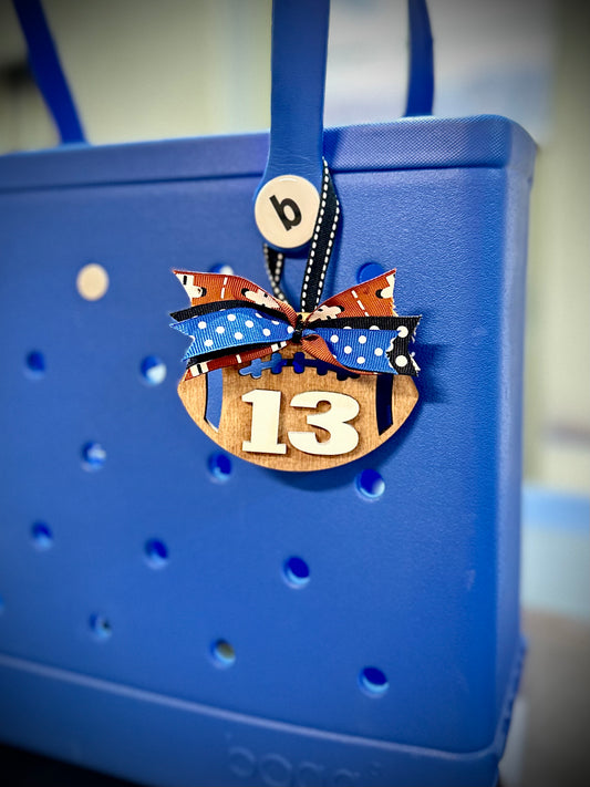 Bag Tag Football with number