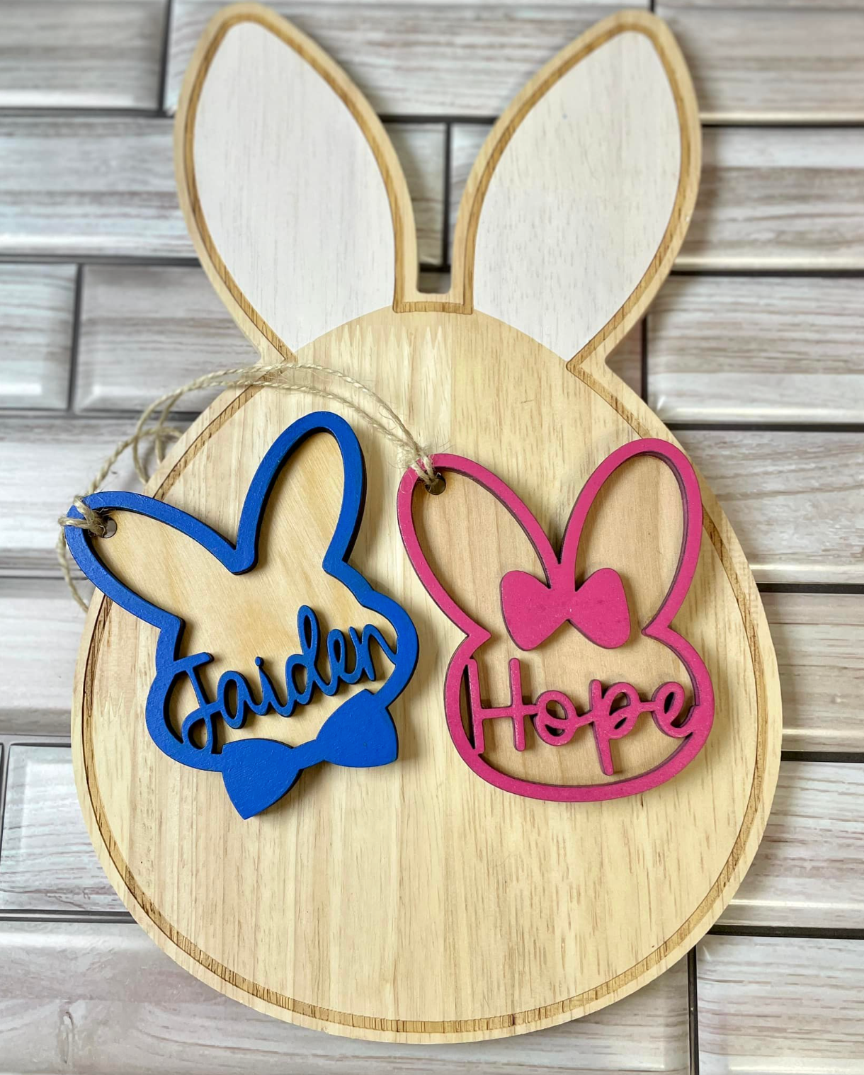 Bunny tags layered