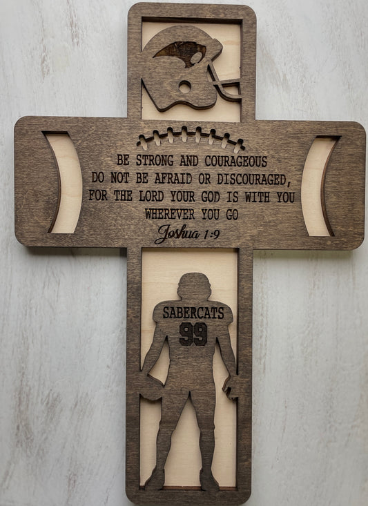 Football Cross- Custom message